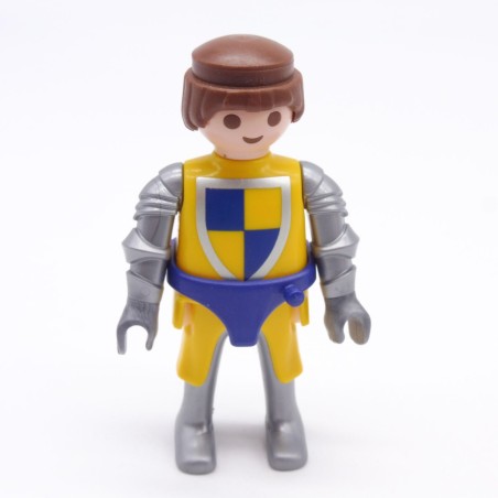 Playmobil 12266 Homme Chevalier Jaune et Argent Ceinture Bleue