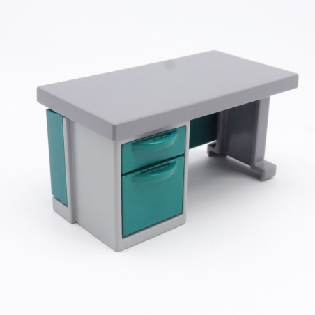 Playmobil Bureau Moderne Gris avec tiroirs Verts 