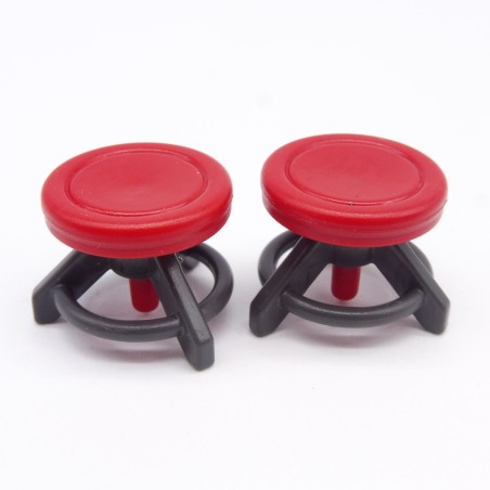 Playmobil 37939 Lot de 2 Tabourets Rouges 4326