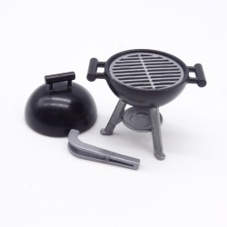 Playmobil 38125 Barbecue Moderne Rond avec Pince Pieds collés