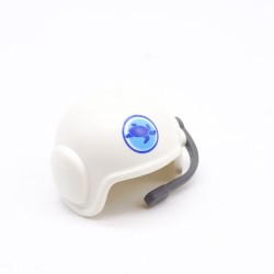 Playmobil 38218 Casque Blanc de Pilote Hélicoptère Logo Tortue Bleue