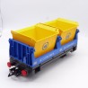 Playmobil 2119 4125 Wagon double benne Jaune et Bleu