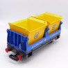 Playmobil 2119 4125 Wagon double benne Jaune et Bleu