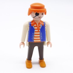 Playmobil 38515 Homme Pirate Bleu Blanc Orange et Marron