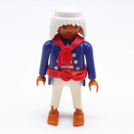 Playmobil 38516 Homme Pirate Hispanique Bleu et Blanc Ceinture et Foulard Rouge