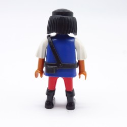 Playmobil 38519 Homme Pirate Hispanique Bleu Blanc et Rouge Brelage Noir