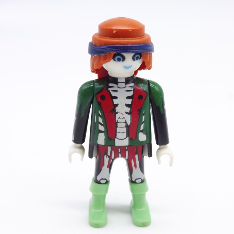 Playmobil 38520 Homme Pirate Fantome Vert Rouge Squelette Bottes Vertes