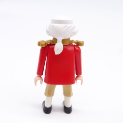 Playmobil 38526 Homme Soldat Officier Rouge et Marron épaulettes Dorées