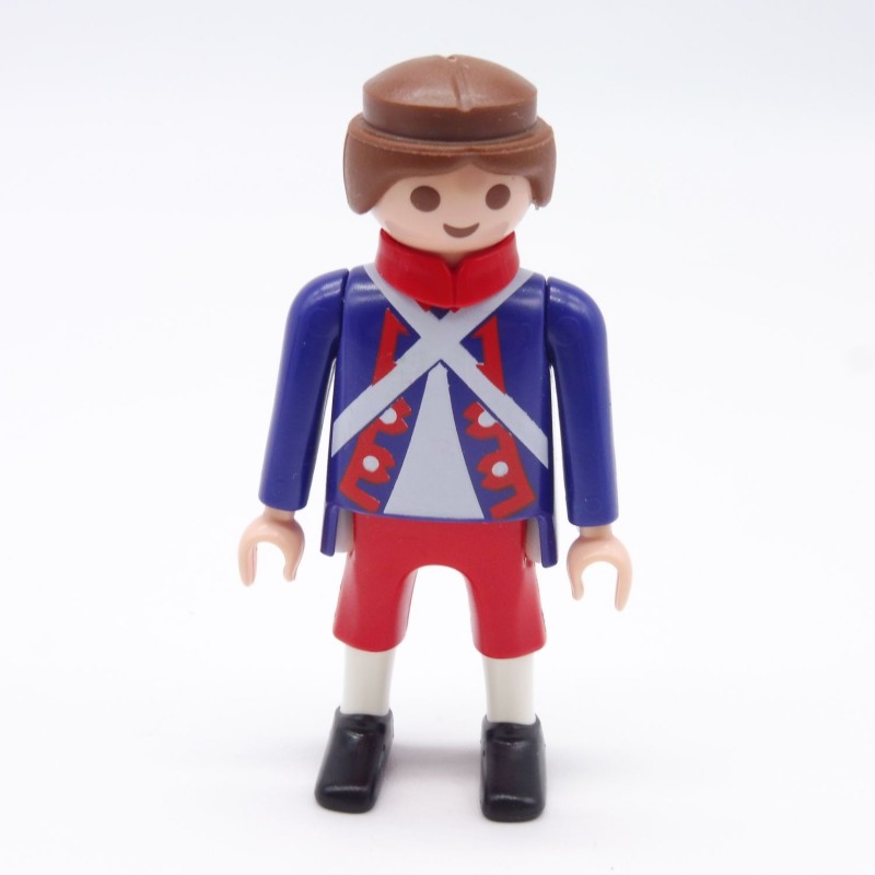 Playmobil 38529 Homme Soldat Officier Rouge et Bleu Col Rouge