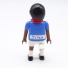 Playmobil 38534 Joueur de Football Africain Bleu et Blanc Sticker dans le dos