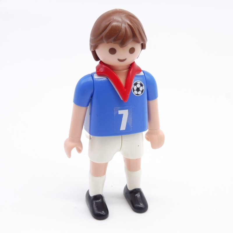 Playmobil 38535 Joueur de Football Bleu et Blanc sticker dans le dos