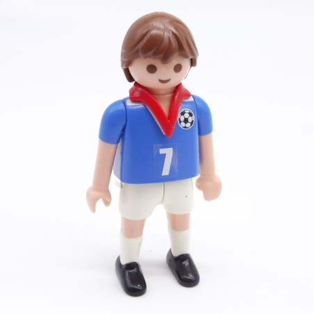 Playmobil 38535 Joueur de Football Bleu et Blanc sticker dans le dos