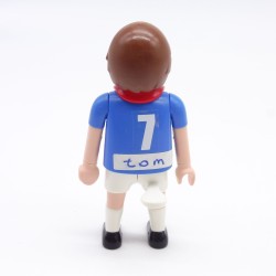 Playmobil 38535 Joueur de Football Bleu et Blanc sticker dans le dos