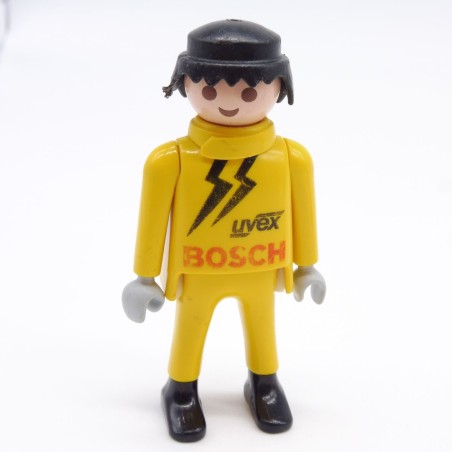 Playmobil 38555 Homme Pilote de Course Jaune UVEX BOSCH Col Jaune abimé