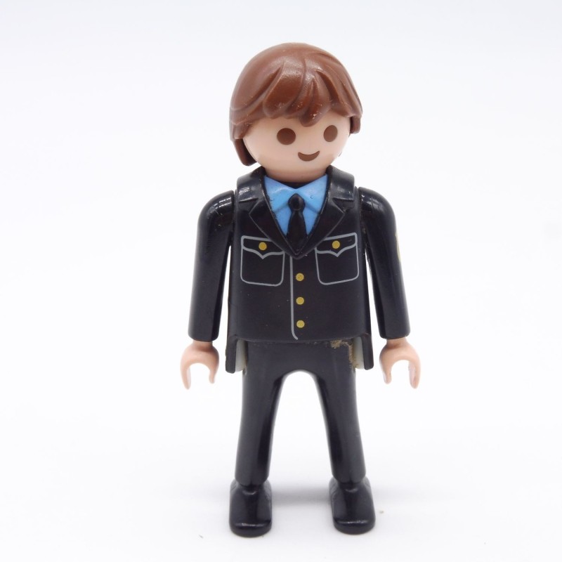 Playmobil 38560 Homme Policier Noir Col Bleu