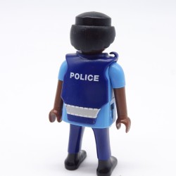 Playmobil 38563 Homme Policier Bleu Africain avec Gilet Pareballe