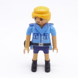 Playmobil 38572 Policier Femme Tenue Bleue Rangers Manches Courtes Holster