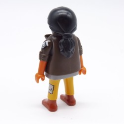 Playmobil 38575 Femme Hispanique Gris et Jaune gilet Marron