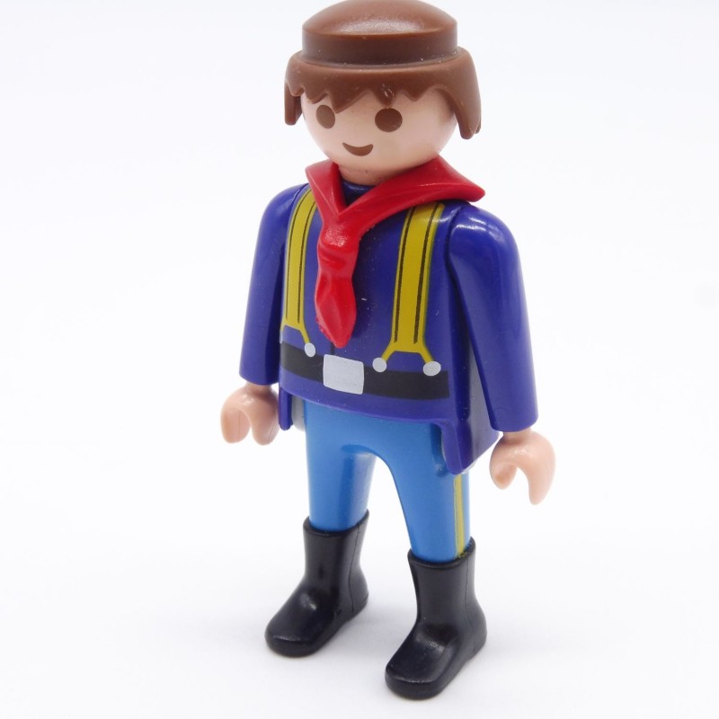 Playmobil 2922 Soldat Nordiste Bottes Noires Bretelles Cavalerie Col Rouge