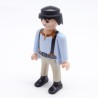 Playmobil 15297 Cowboy Bleu et Gris Bretelles Noires