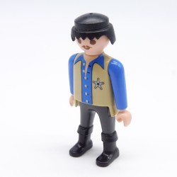 Playmobil 1208 Homme Cowboy Shériff Bleu et Gris