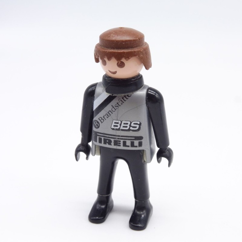 Playmobil 21760 Homme Pilote de Course Noir Argent PIRELLI Col Noir