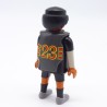 Playmobil 21762 Homme Hispanique Foot Americain Noir Gris Plastron Gris