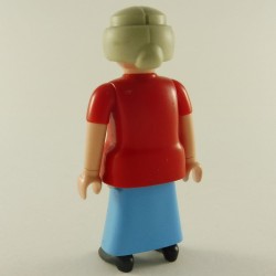 Playmobil 22880 Femme Moderne avec Robe Rouge et Bleue