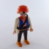 Playmobil 28649 Homme Pirate Bleu Blanc et Marron avec Brelage Noir