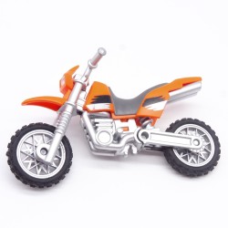 Playmobil 38622 Moto Cross Orange 5115 Essieu Arrière ne tient pas