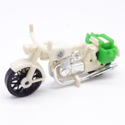 Playmobil 23232 Moto Blanche Vintage Pas de Casse un peu sale et un peu usée