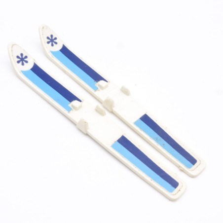 Playmobil 25385 Paire de Ski Adultes Bleues Stickers Abimés