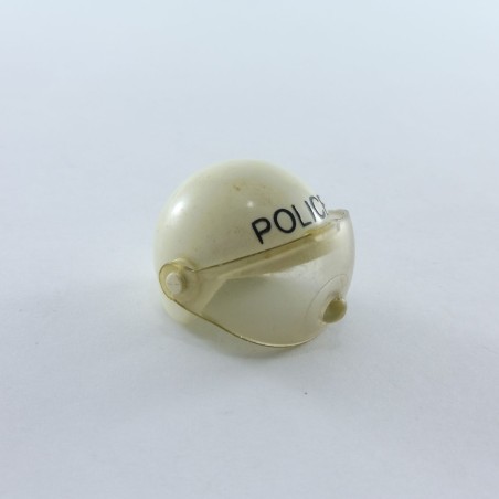 Playmobil 17120 Playmobil Casque Vintage Blanc Police avec Visière un peu sale