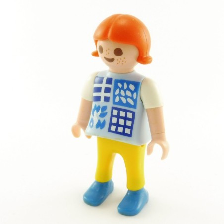 personnage figurine enfant fille fillette pull vert, Playmobil 1.2.3 123