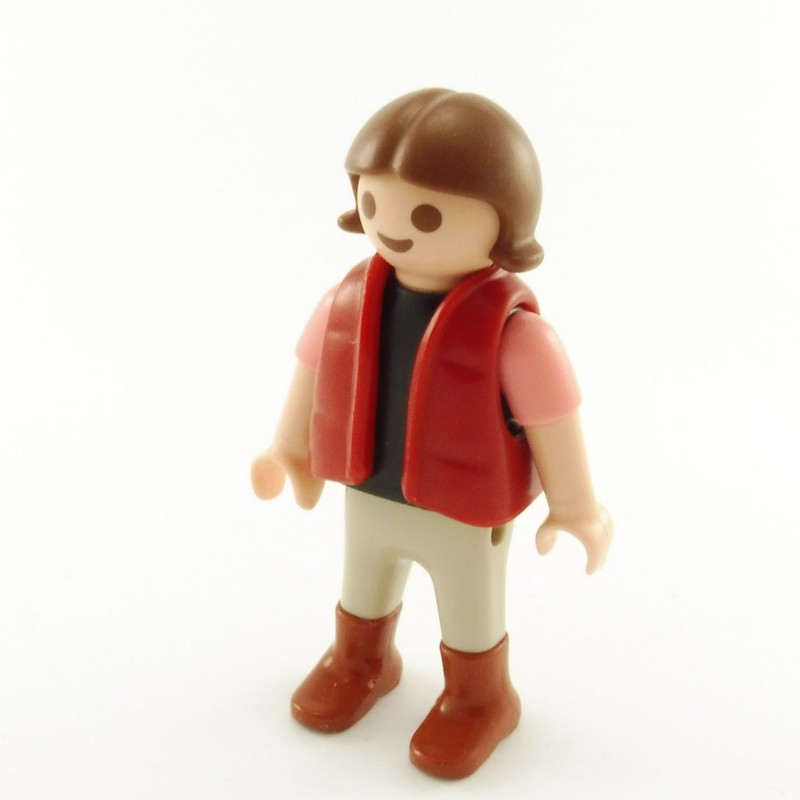 Playmobil Child Girl and Black Red Waistcoat 4159 6145