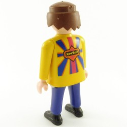 Playmobil Homme Bleu et Jaune oeil au Beurre Noir SPRINT